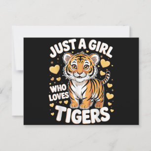 Niedliches Tigertier nur ein Mädchen, das Tiger Li Postkarte