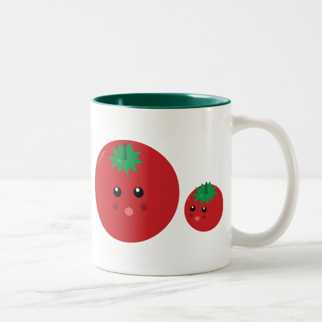 Niedliches Tomaten Zweifarbige Tasse (Rechts)
