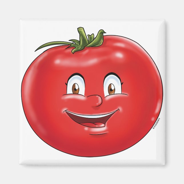 Niedliches Tomatengemüse Cartoon Obst Magnet (Vorne)