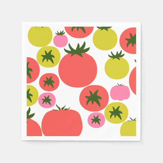 Niedliches Tomatenpapier Napkins Serviette (Vorderseite)