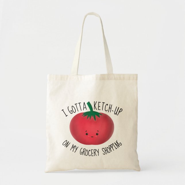 Niedliches Tomato Ketchup Lebensmittelgeschäft Tragetasche (Vorne)
