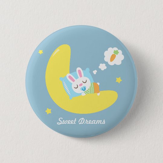 Niedliches Traumland-Baby-Häschen für Kinder Runder Button 5,1 Cm