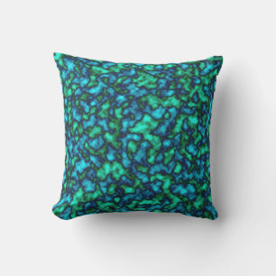NIEDLICHES trendy Blue und Green Abstrakt Patches Kissen