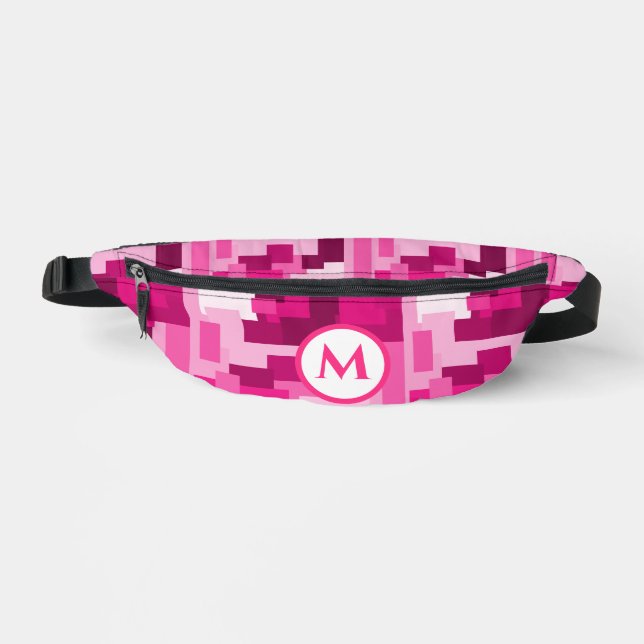 Niedliches trendy Hot Pink Digital Camouflage Must Bauchtasche (Vorderseite)