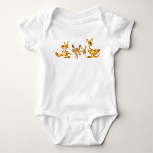 Niedliches Trio des Cartoon Kangaroos Kinderkleidu Baby Strampler