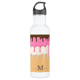 Niedliches Tropfeiscreme-Waffelkone Edelstahlflasche