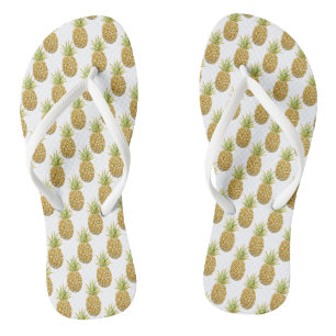 Niedliches tropisches Ananas Muster Flip Flops