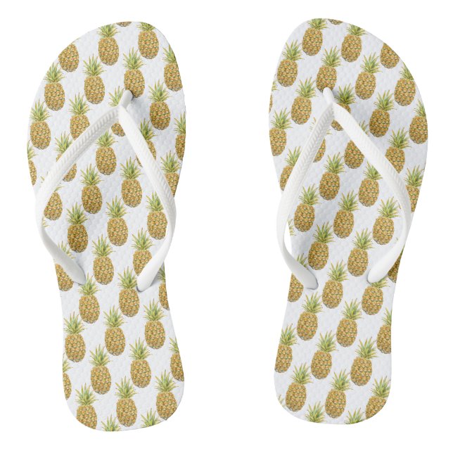 Niedliches tropisches Ananas Muster Flip Flops (Fußbett)