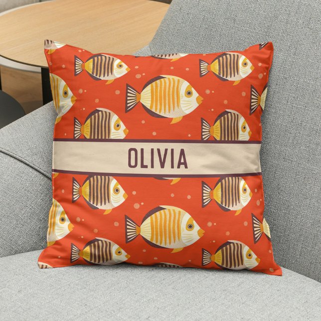 Niedliches tropisches Fischmuster Kissen (Von Creator hochgeladen)