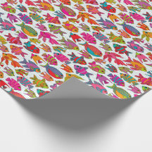 Niedliches tropisches Fischrot Türkisfarben Lila M