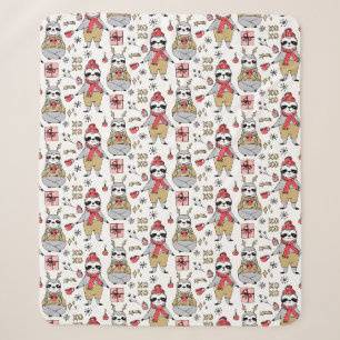 Niedliches tropisches Weihnachtssherpa Blanket Sherpadecke