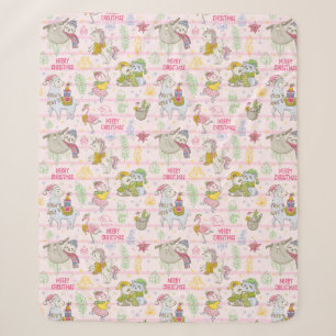 Niedliches tropisches Weihnachtssherpa Blanket Sherpadecke