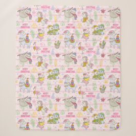 Niedliches tropisches Weihnachtssherpa Blanket Sherpadecke