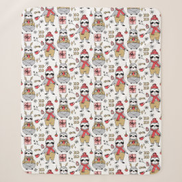 Niedliches tropisches Weihnachtssherpa Blanket Sherpadecke