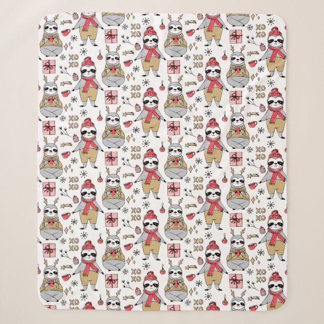 Niedliches tropisches Weihnachtssherpa Blanket Sherpadecke (Vorderseite)