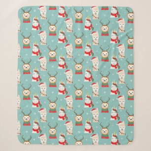 Niedliches tropisches Weihnachtssherpa Blanket Sherpadecke