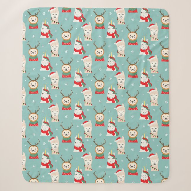 Niedliches tropisches Weihnachtssherpa Blanket Sherpadecke (Vorderseite)