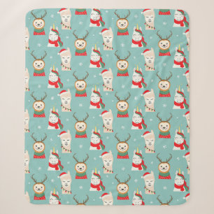 Niedliches tropisches Weihnachtssherpa Blanket Sherpadecke