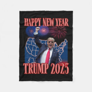 Niedliches Trump-Glück Neujahr 2025 45 47 Outlaw W Fleecedecke