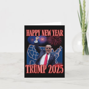 Niedliches Trump-Glück Neujahr 2025 45 47 Outlaw W Karte