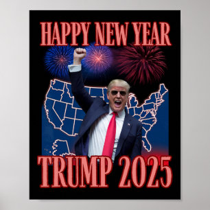 Niedliches Trump-Glück Neujahr 2025 45 47 Outlaw W Poster