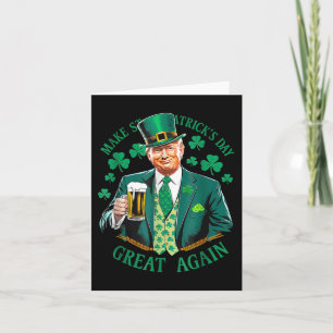Niedliches Trump Kleeblatt Beer St. Patricks Day G Karte