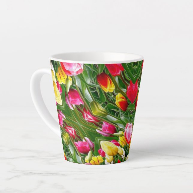 Niedliches Tulpenmuster Milchtasse (Linke Ecke)