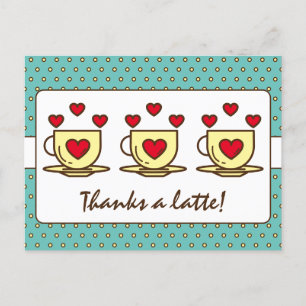 Niedliches Türkisblau Danke Sehr Kaffee Danke Postkarte