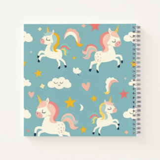 Niedliches Turqoise Einhorn für Kinder Notizbuch
