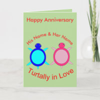 Niedliches Turtle Couple Personalisierter Jahresta