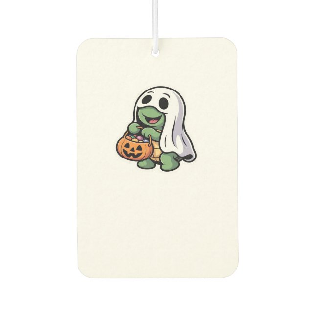 Niedliches Turtle Ghost Kostüm � Adortable Hallowe Autolufterfrischer (Vorderseite)