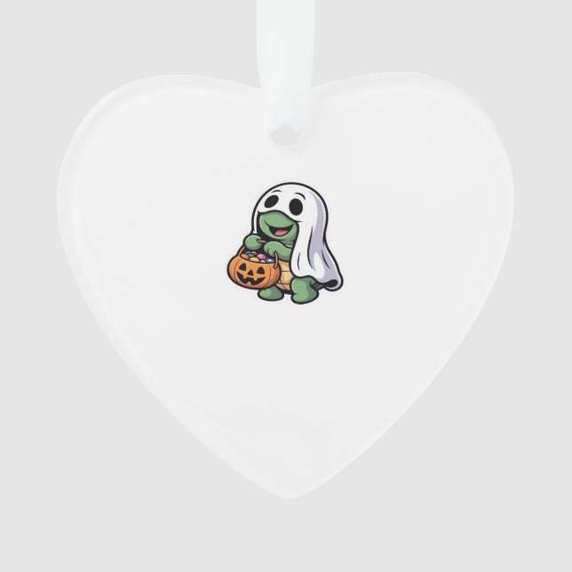Niedliches Turtle Ghost Kostüm � Adortable Hallowe Ornament (Vorderseite)
