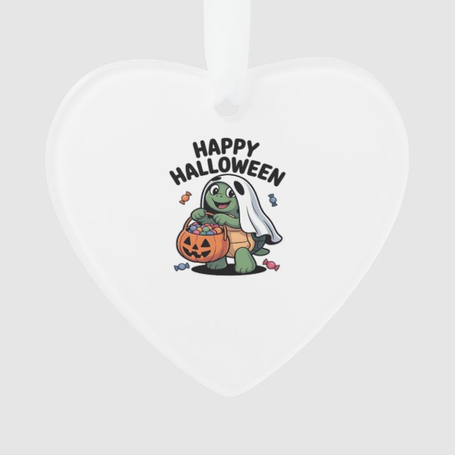 Niedliches Turtle Ghost Kostüm � Adortable Hallowe Ornament (Vorderseite)