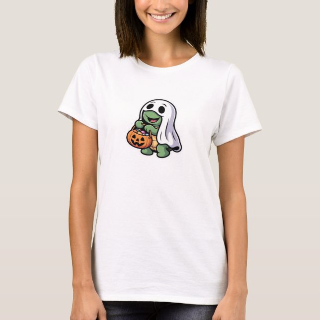 Niedliches Turtle Ghost Kostüm � Adortable Hallowe T-Shirt (Vorderseite)