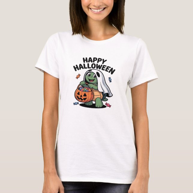 Niedliches Turtle Ghost Kostüm � Adortable Hallowe T-Shirt (Vorderseite)