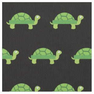Niedliches Turtle Kid Baby Kinderzimmer Black Tort Stoff