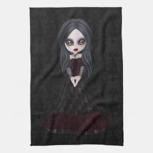 Niedliches u. Creepy Goth Geschirrtuch