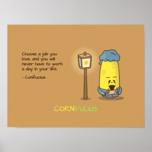 Niedliches u. Punny Konfuzius motivierend Zitat Poster