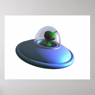 Niedliches UFO-Poster Poster
