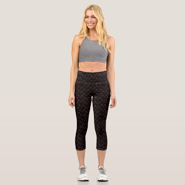 Niedliches Ufoface Monster Capri Leggings (Vorderseite)