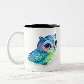 Niedliches Uhu (2) Zweifarbige Tasse