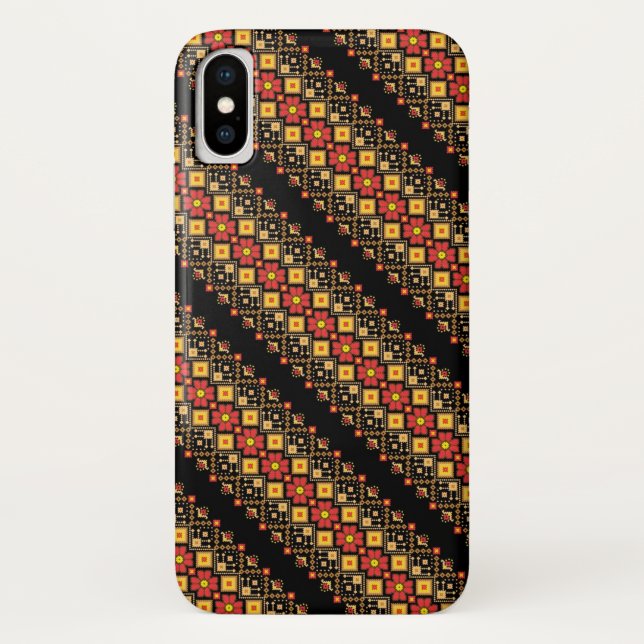 Niedliches ukrainisches Blumenmuster-Design Case-Mate iPhone Hülle (Rückseite)