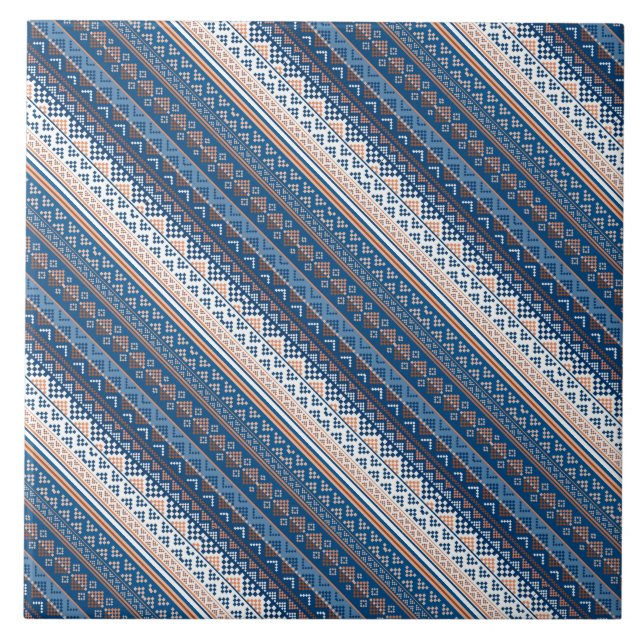 Niedliches ukrainisches Muster Fliese (Vorderseite)