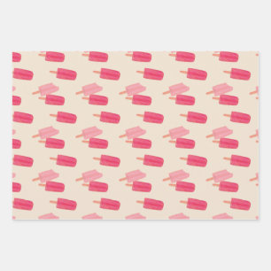 Niedliches Umschlagpapier Flachblatt Set 3 Geschenkpapier Set