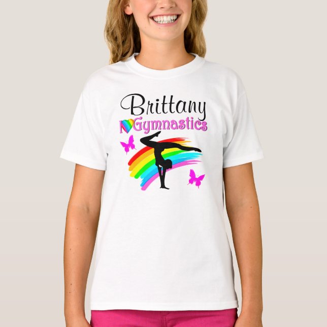 NIEDLICHES und ANGENEHMES PERSONALISIERTES GYMNAST T-Shirt (Vorderseite)