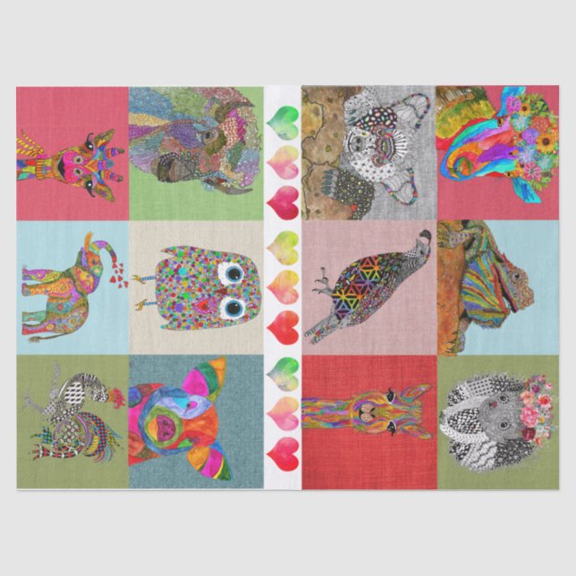 Niedliches und farbiges Tissue Assortiment Seidenpapier (Vorderseite)