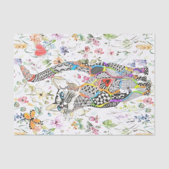 Niedliches und farbiges Tissue Paper Seidenpapier (Vorderseite)