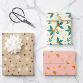 Niedliches und gemütliches Geschenkpapier - Design Set