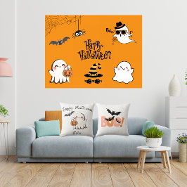 Niedliches und gereiztes Halloween-Kissen Kissen