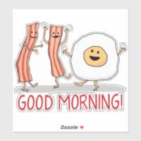 Niedliches und lustiges Bacon und Ei Guten Morgen